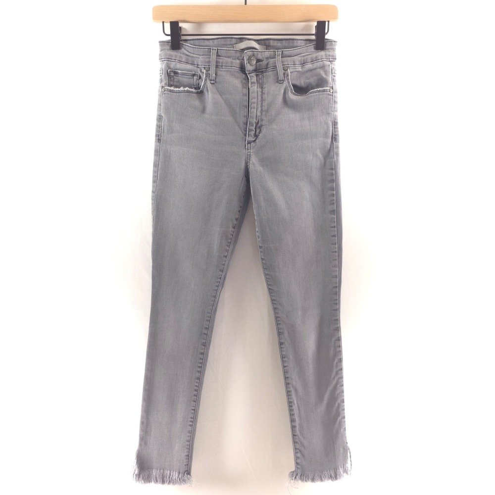 Joe's Jeans Womens High Rise Skinny Ankle 28 Grey Frayed Hem Denim